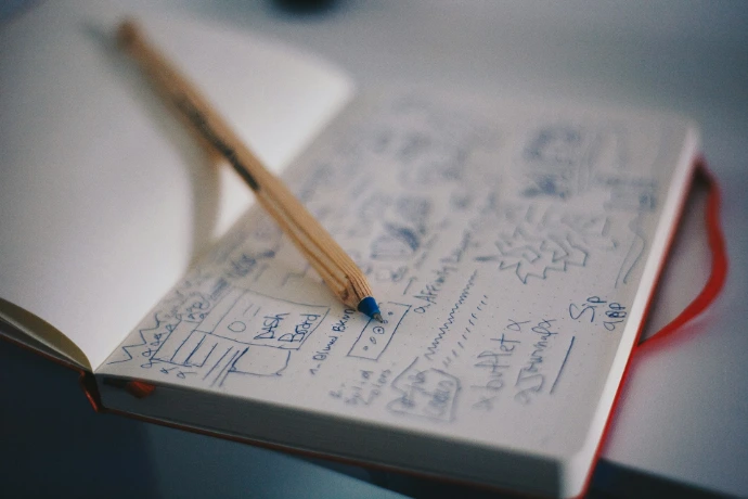 content planning met laptop